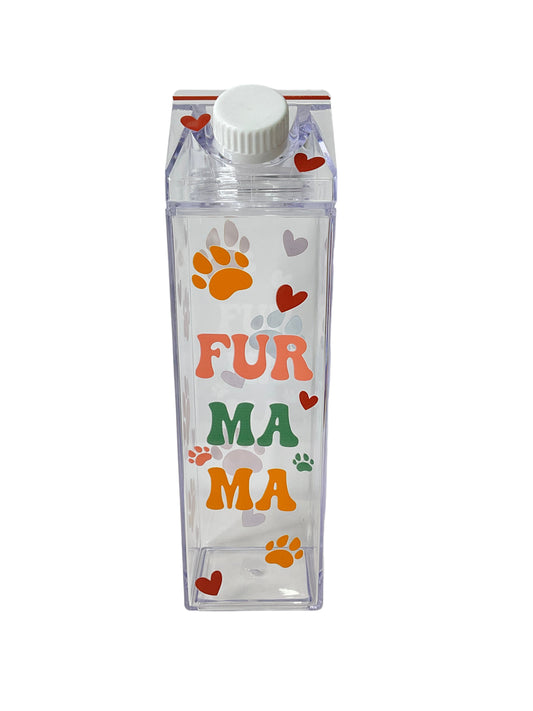 Fur Mama Milk Carton Water Bottle