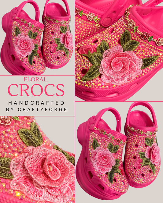 Floral Bling Crocs